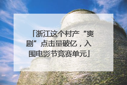 浙江这个村产“爽剧”点击量破亿，入围电影节竞赛单元