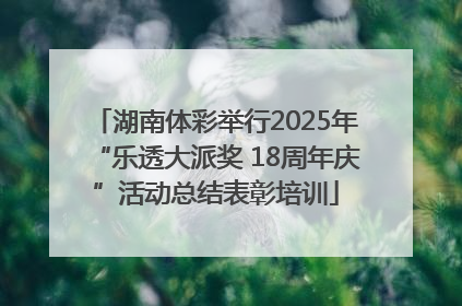 湖南体彩举行2025年“乐透大派奖 18周年庆”活动总结表彰培训