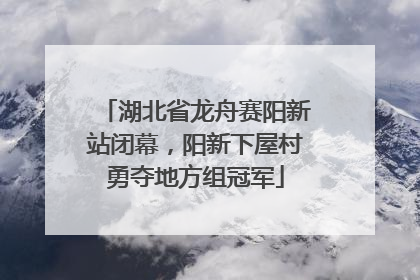 湖北省龙舟赛阳新站闭幕，阳新下屋村勇夺地方组冠军