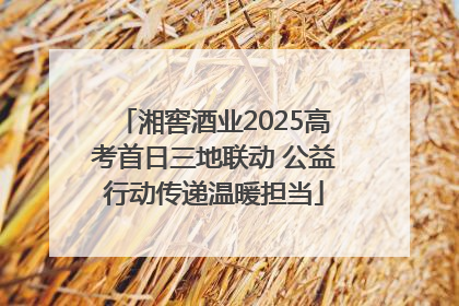 湘窖酒业2025高考首日三地联动 公益行动传递温暖担当