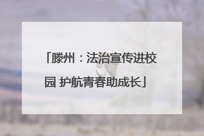 滕州：法治宣传进校园 护航青春助成长