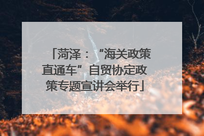 菏泽：“海关政策直通车”自贸协定政策专题宣讲会举行