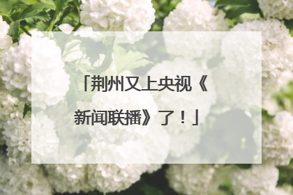 荆州又上央视《新闻联播》了！