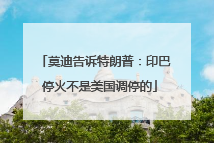 莫迪告诉特朗普：印巴停火不是美国调停的