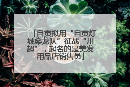 自贡拟用“自贡灯城燊龙队”征战“川超”，起名的是美发用品店销售员