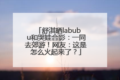 舒淇晒labubu和哭娃合影：一同去郊游！网友：这是怎么火起来了？