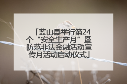 蓝山县举行第24个“安全生产月”暨防范非法金融活动宣传月活动启动仪式