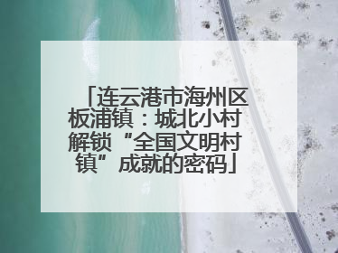 连云港市海州区板浦镇：城北小村解锁“全国文明村镇”成就的密码