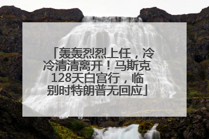 轰轰烈烈上任，冷冷清清离开！马斯克128天白宫行，临别时特朗普无回应