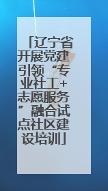 辽宁省开展党建引领“专业社工+志愿服务”融合试点社区建设培训
