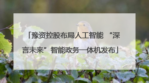 豫资控股布局人工智能 “深言未来”智能政务一体机发布
