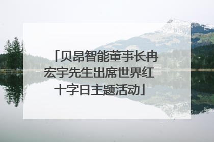 贝昂智能董事长冉宏宇先生出席世界红十字日主题活动
