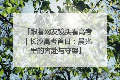 跟着网友镜头看高考｜长沙高考首日：晨光里的奔赴与守望