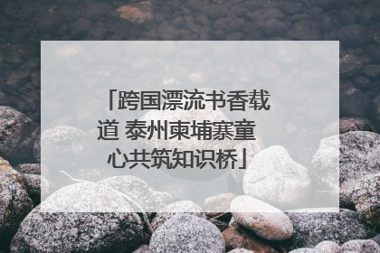 跨国漂流书香载道 泰州柬埔寨童心共筑知识桥
