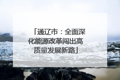 通辽市：全面深化能源改革闯出高质量发展新路