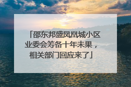 邵东邦盛凤凰城小区业委会筹备十年未果，相关部门回应来了