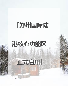 郑州国际陆港核心功能区正式启用