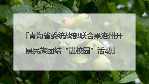 青海省委统战部联合果洛州开展民族团结“进校园”活动