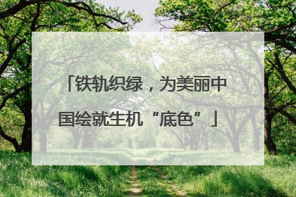 铁轨织绿，为美丽中国绘就生机“底色”