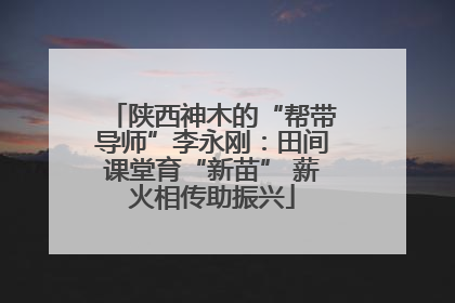 陕西神木的“帮带导师”李永刚：田间课堂育“新苗” 薪火相传助振兴