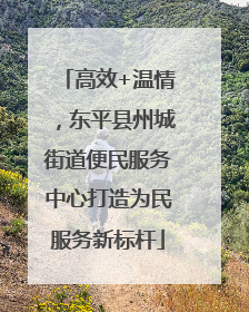 高效+温情，东平县州城街道便民服务中心打造为民服务新标杆