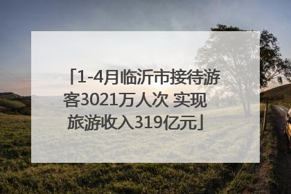 1-4月临沂市接待游客3021万人次 实现旅游收入319亿元