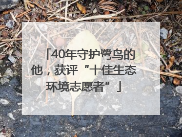 40年守护鹭鸟的他，获评“十佳生态环境志愿者”