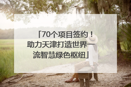 70个项目签约！助力天津打造世界一流智慧绿色枢纽